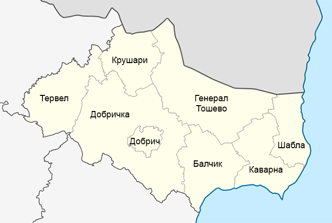 Dobric Oblast map bg